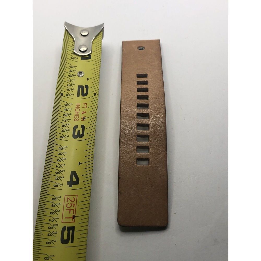 Diesel Watch Parts 2 Piece Leather Half Band Only No Clasp Tan 24mm PY204